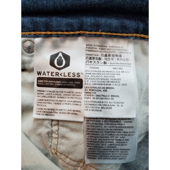 Levi's 541 Jeans Mens Size 34 Blue Denim Cotton Pockets Straight Leg Flat‎ Front - Picture 6 of 8